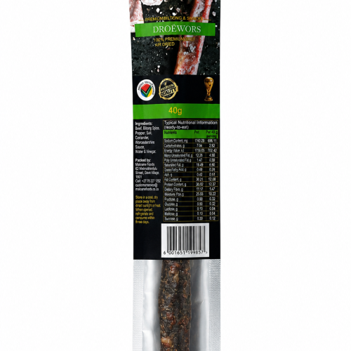 Maloane Foods Premium Droëwors 40g